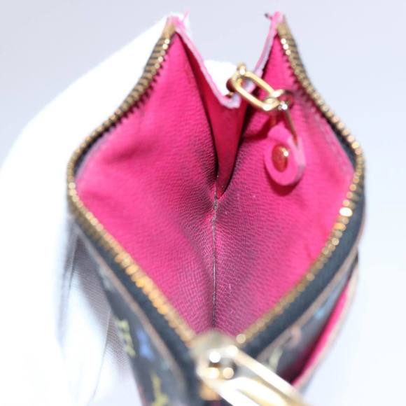 LOUIS VUITTON Multicolor Pochette Cles NM Coin Purse Black M60279 LV Auth 62586 - Picture 11 of 16